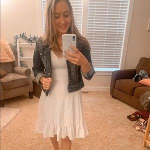 White spaghetti strap dress